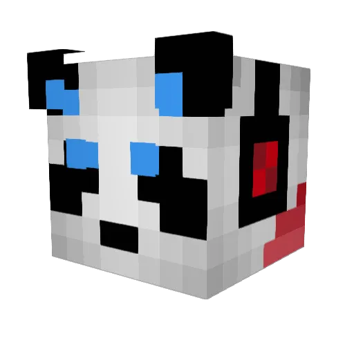 Permesa Minecraft avatar head, 3D render