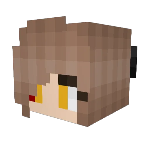 PerminiK Minecraft avatar head, 3D render