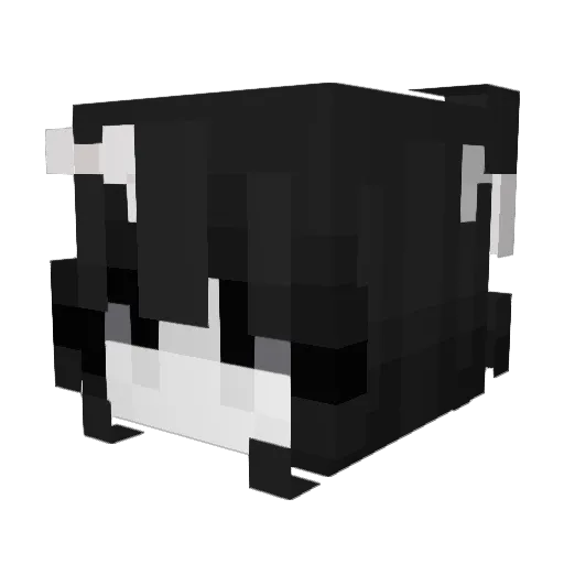 Permissively Minecraft avatar head, 3D render