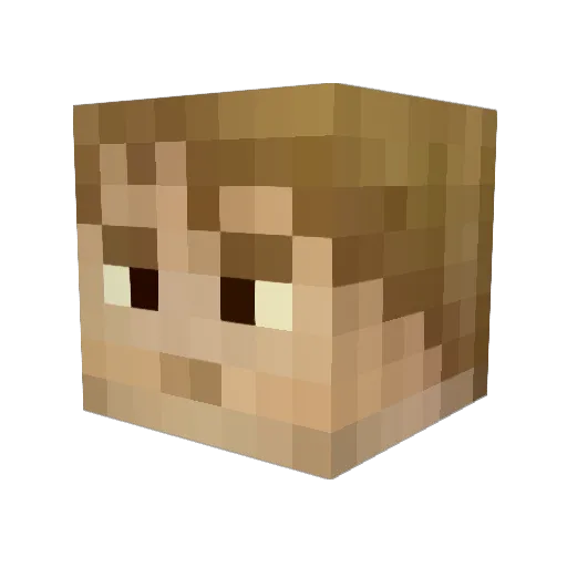 Permsuk Minecraft avatar head, 3D render