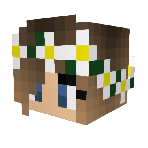 Pernille203 Minecraft avatar head, 3D render