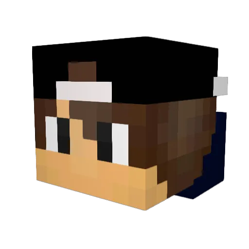 Perninha Minecraft avatar head, 3D render