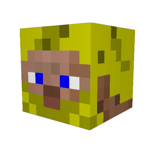 PernodRicard Minecraft avatar head, 3D render