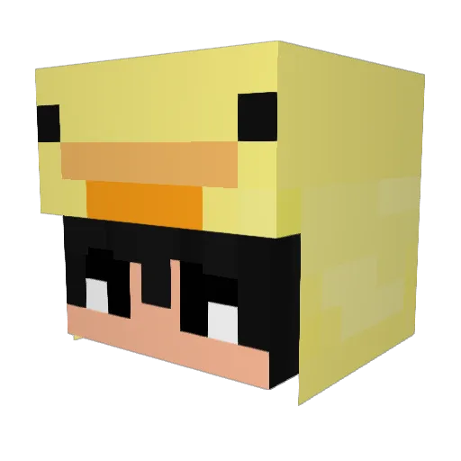 Perojochek Minecraft avatar head, 3D render