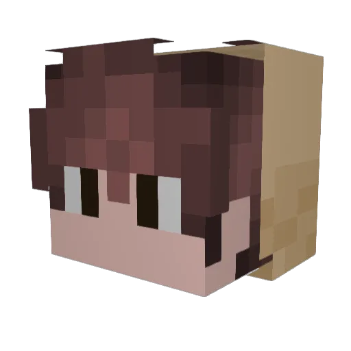 Peromiitheus Minecraft avatar head, 3D render