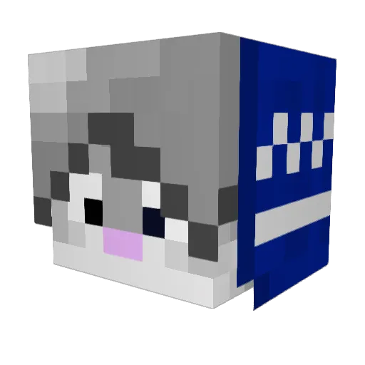 Peromobil_ Minecraft avatar head, 3D render