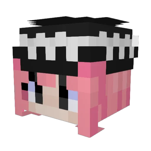 Perona_Ghost Minecraft avatar head, 3D render