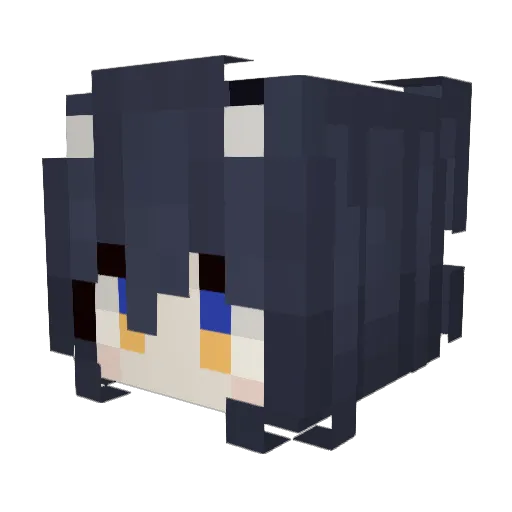 Perond Minecraft avatar head, 3D render