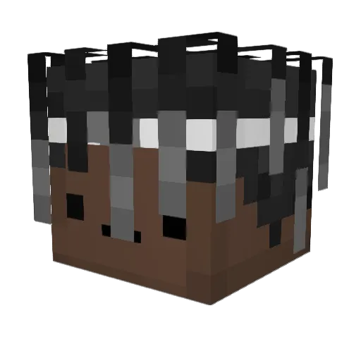 Perostik Minecraft avatar head, 3D render