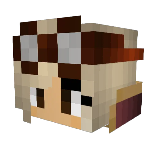 PerouzZz Minecraft avatar head, 3D render
