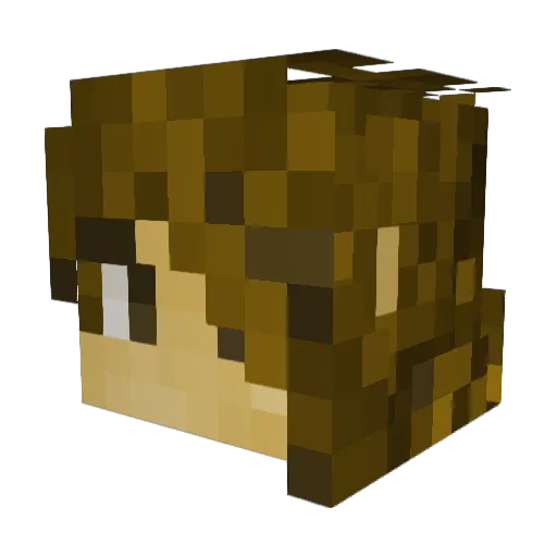 PerovskiteNRG Minecraft avatar head, 3D render