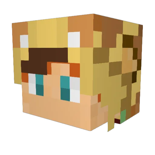 Peroxydase Minecraft avatar head, 3D render