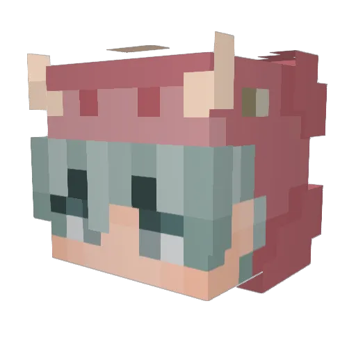 Perpelxity Minecraft avatar head, 3D render