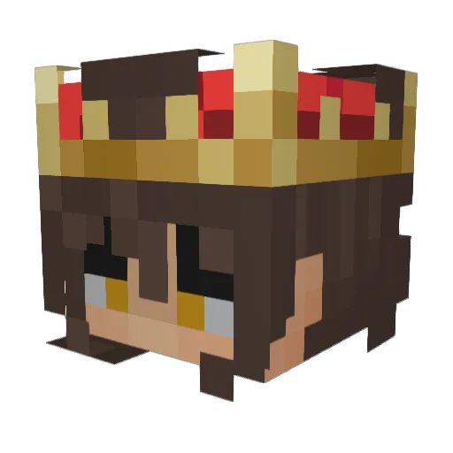 Perpenche Minecraft avatar head, 3D render