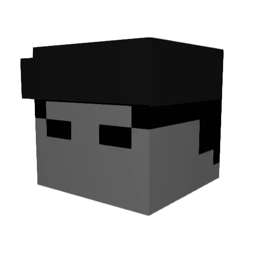 Perplexitive Minecraft avatar head, 3D render