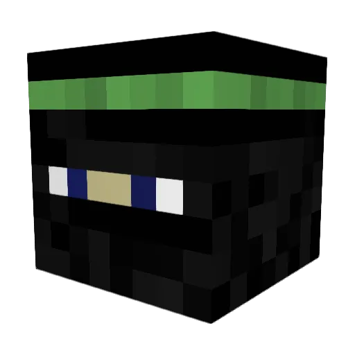 Perplxity Minecraft avatar head, 3D render