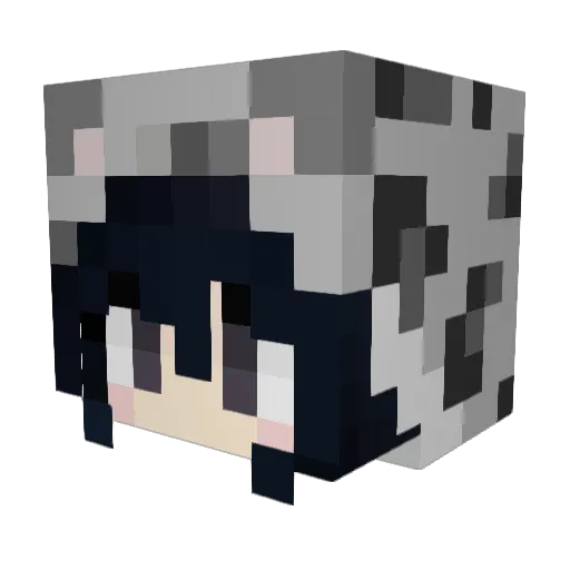 Perquisite Minecraft avatar head, 3D render