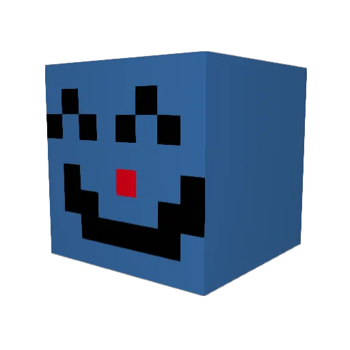 Perraa Minecraft avatar head, 3D render