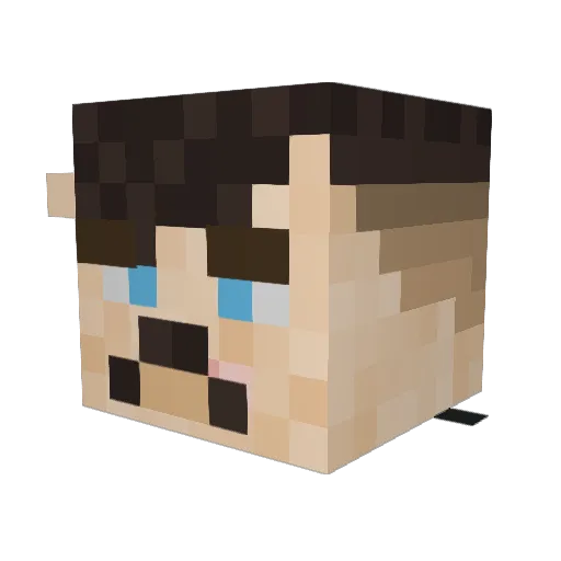 Perricle Minecraft avatar head, 3D render