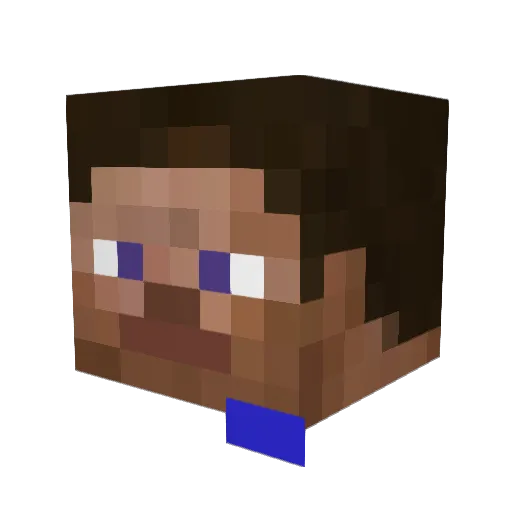 Perrigue Minecraft avatar head, 3D render
