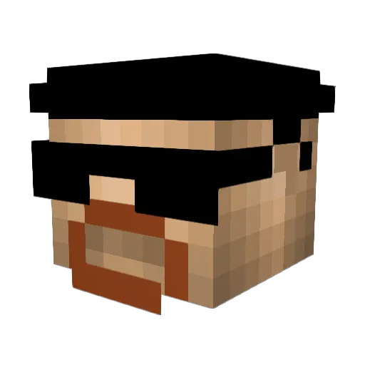 Perril Minecraft avatar head, 3D render