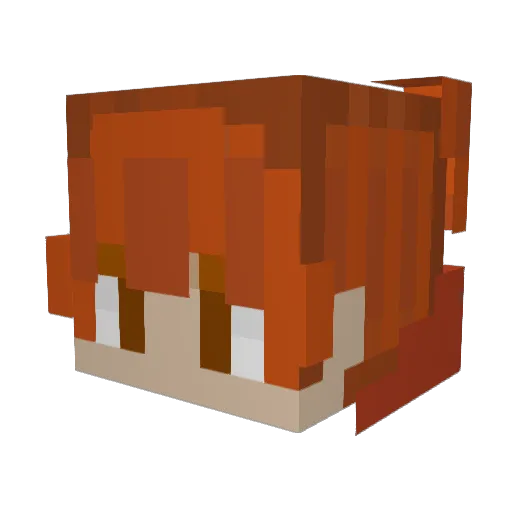 PerrinCXD Minecraft avatar head, 3D render
