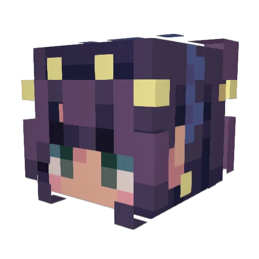 Perrinoia Minecraft avatar head, 3D render