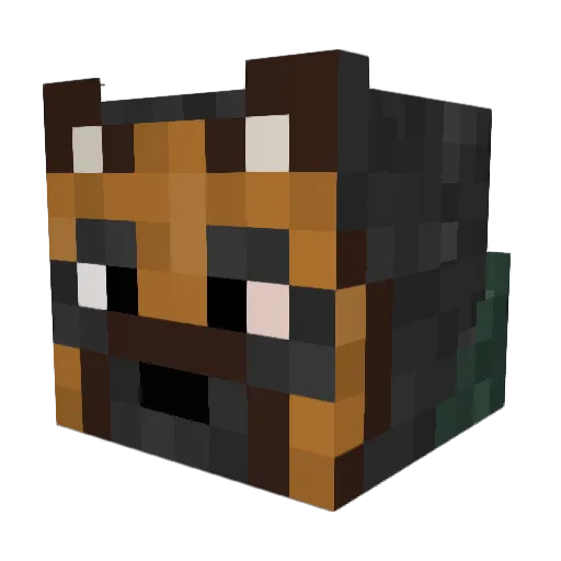 PerritoPerdido Minecraft avatar head, 3D render