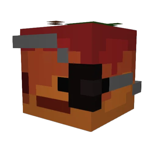 PerroZaurio Minecraft avatar head, 3D render