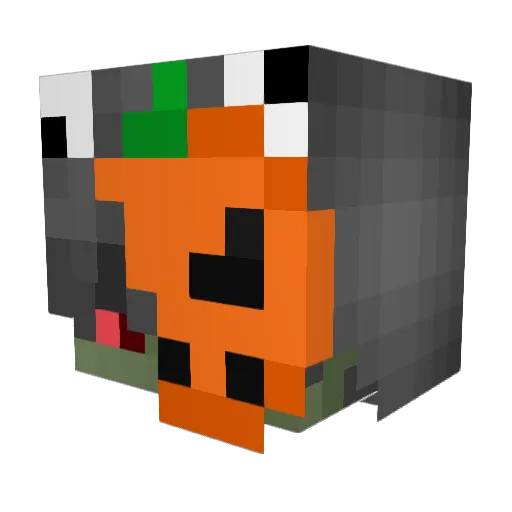 Perry007_ Minecraft avatar head, 3D render