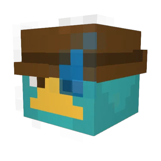 PerryDaPlat123 Minecraft avatar head, 3D render