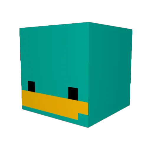 PerryDa_Platapus Minecraft avatar head, 3D render