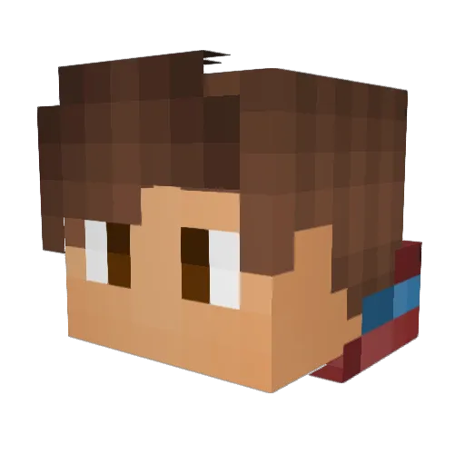 PerryG Minecraft avatar head, 3D render