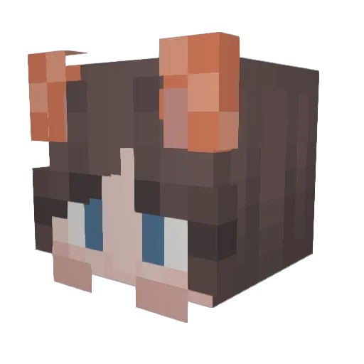 Perrywinkle_ Minecraft avatar head, 3D render