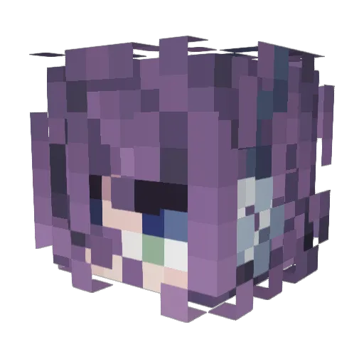 Pers7ona Minecraft avatar head, 3D render