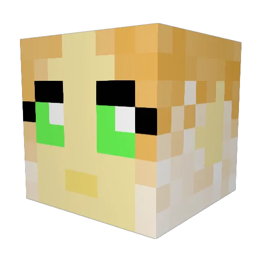 Persante Minecraft avatar head, 3D render