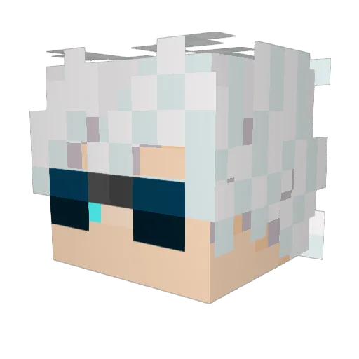Persby Minecraft avatar head, 3D render
