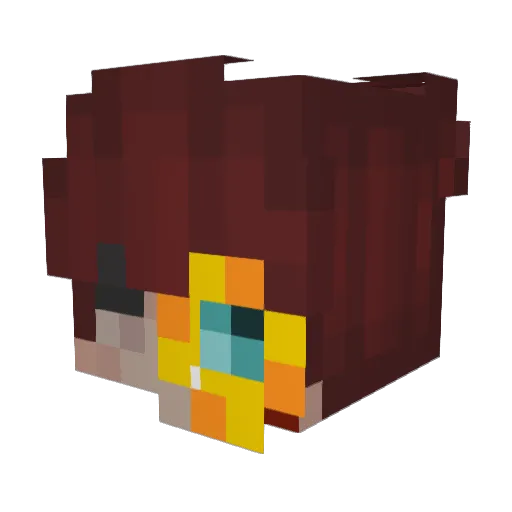Perseooo Minecraft avatar head, 3D render