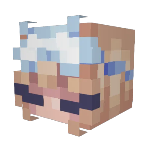 Persephone8236 Minecraft avatar head, 3D render