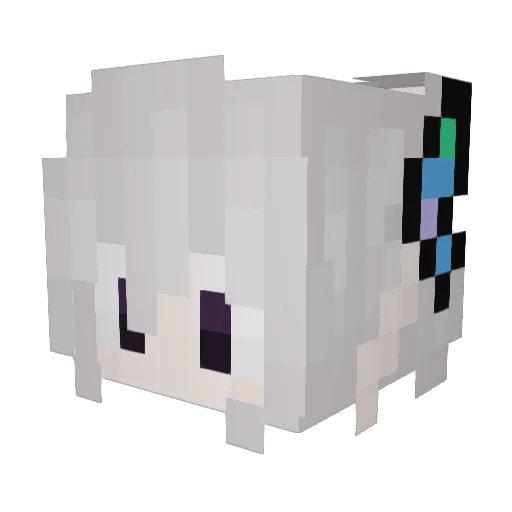 Persephone_pink Minecraft avatar head, 3D render