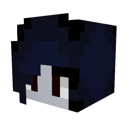 Persephonic Minecraft avatar head, 3D render