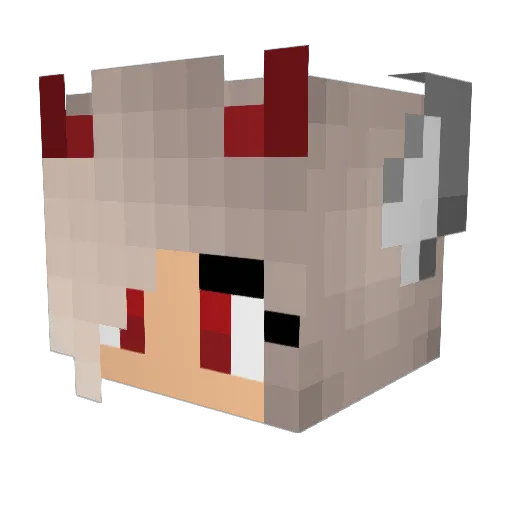 Persephoninchen Minecraft avatar head, 3D render