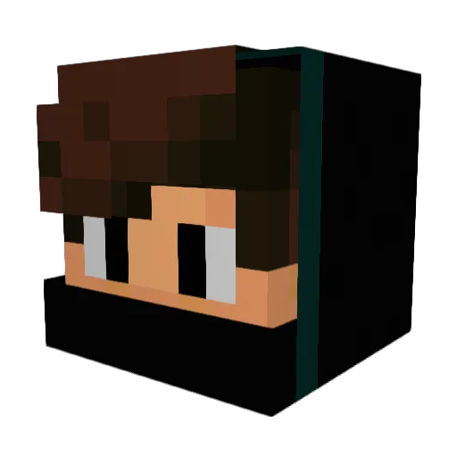 Perserker77 Minecraft avatar head, 3D render