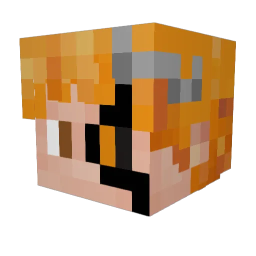 Perseus666 Minecraft avatar head, 3D render