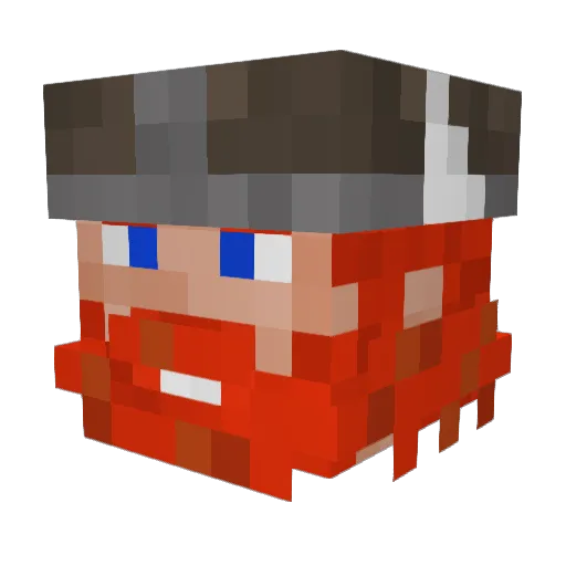Pershing22 Minecraft avatar head, 3D render