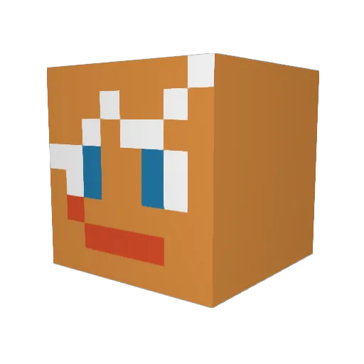Persi0n Minecraft avatar head, 3D render