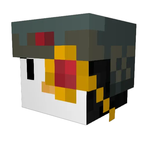 Persiamine Minecraft avatar head, 3D render