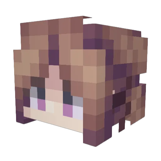 Persicaris Minecraft avatar head, 3D render