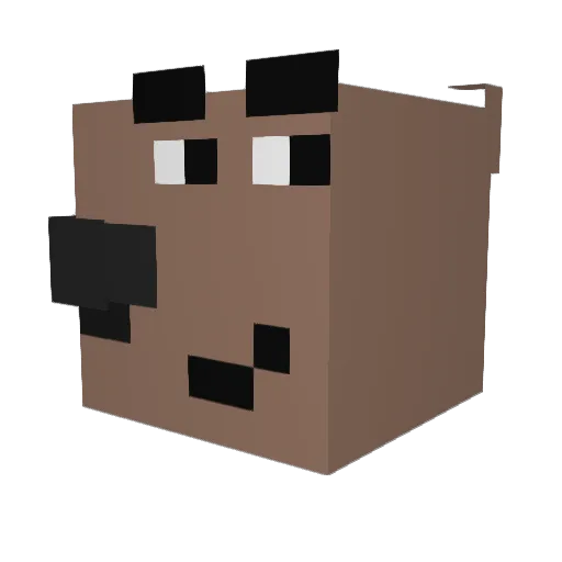 Perski9 Minecraft avatar head, 3D render