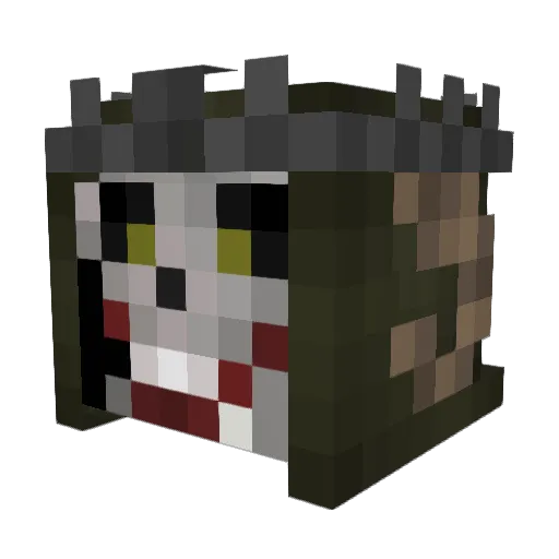 PersonalPhantom Minecraft avatar head, 3D render